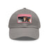 Ed Sheeran watercolor baseball cap in white with light brown patch.