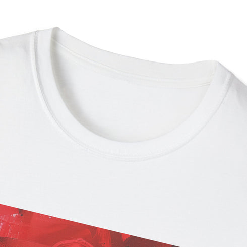 Charcoal cotton Ghostface Scream t-shirt for horror fans.