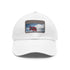 Nordic Pride Baseball Cap in White with Light Brown Rectangle Patch