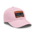 Midnight Skyline Tokyo Baseball Cap in White with Light Brown patch