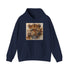 Wild Cheetah Print Hoodie, navy, unisex, regular fit, DTG, men's/women's clothing.
