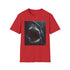 Charcoal cotton t-shirt with detailed Jaws painting and crew neck design