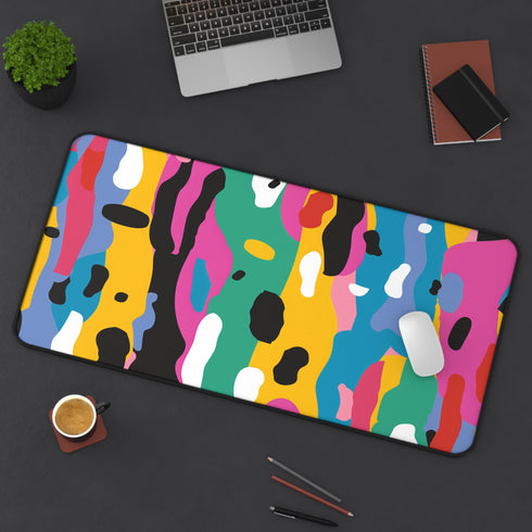 Modern Abstract Bright Desk Mat - Stylish and Vibrant Office Decor Accessory