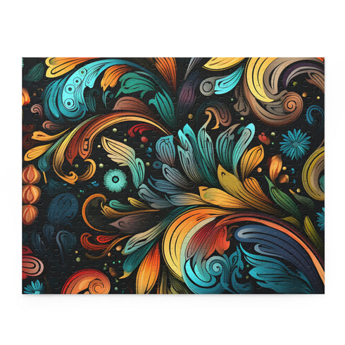 Abstract isomorphic puzzle with mesmerizing design pattern, 10" x 8".