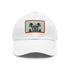 Cool Cat cap, white with light brown patch, hip animal design.