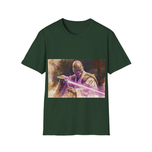 Purple lightsaber tee, cotton, crew neck, regular fit, summer pick.