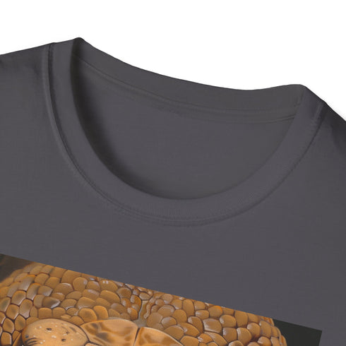 Cotton Cobra Painting T-shirt in Charcoal, Size S, Regular Fit