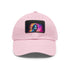 Neon Dreams Keanu Reeves watercolor baseball cap, white with light brown patch