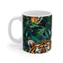 Tiger Jungle Safari mug with seamless tiger pattern in lush greenery.