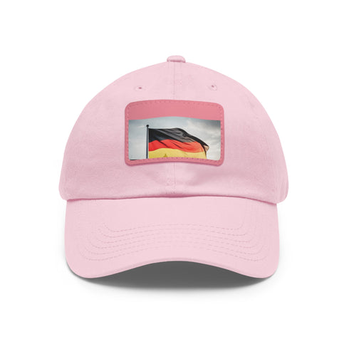 German pride flag baseball cap with red, black, and gold colors.