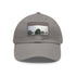 Halong Haven baseball cap in white with light brown patch.
