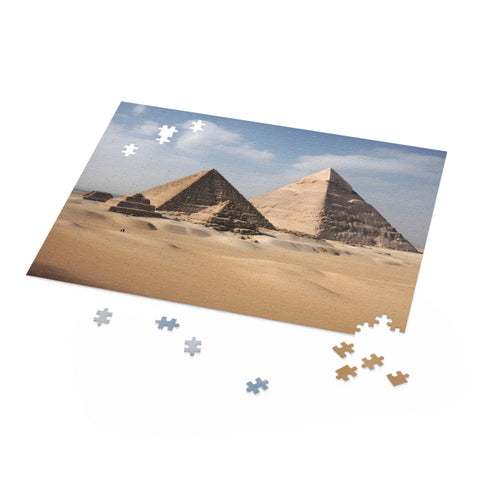 Challenging Giza Pyramid jigsaw puzzle with vibrant colors and intricate details.
