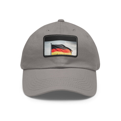 German flag baseball cap with white/light brown rectangle patch.