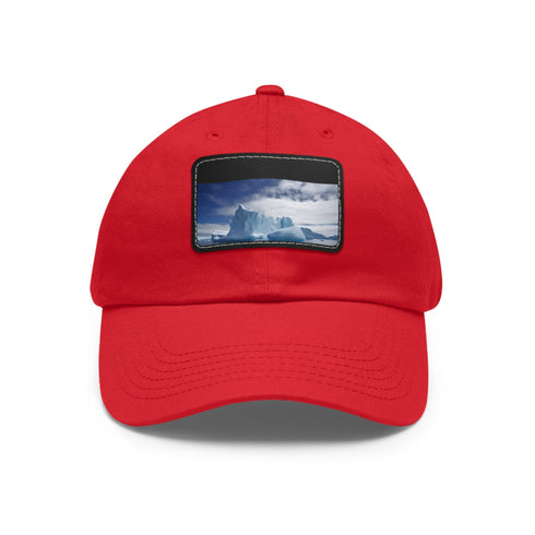 White cotton Frostbite Flex hat with light brown rectangular patch.