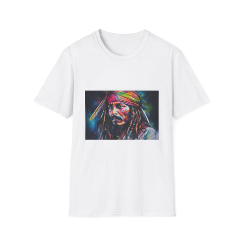 Pirate Legend in Neon Radiance Charcoal T-Shirt. Summer-ready and vibrant.