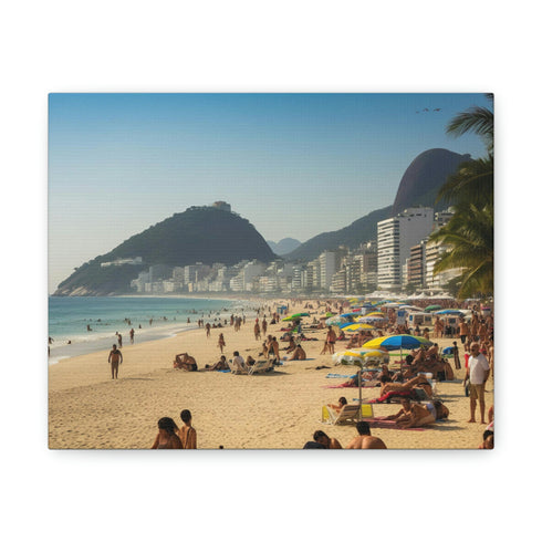 Copacabana Beach canvas print: golden sands from Rio de Janeiro.