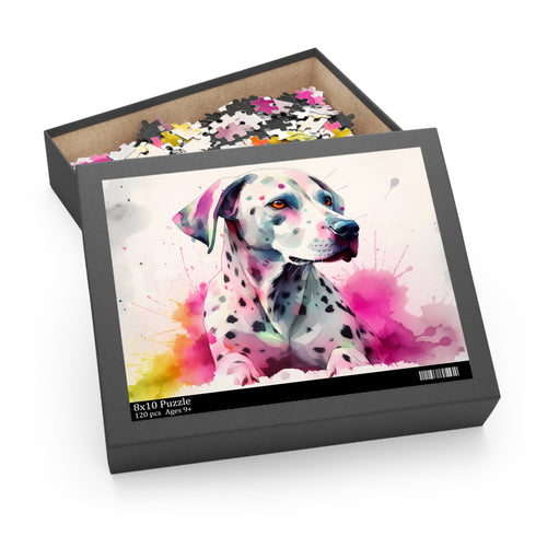 Dalmatian trio jigsaw puzzle for dog lovers, 10" x 8".