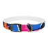 Neon graffiti urban dog collar in M, black onyx design for pets.