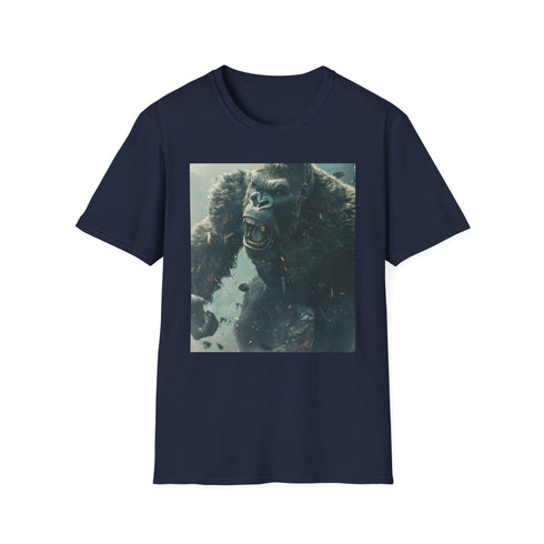 Charcoal King Kong T-Shirt, Crew Neck, Cotton, Regular Fit, Summer Fashion
