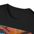 Charcoal cotton T-shirt with vibrant Barbie portrait and crew neck design