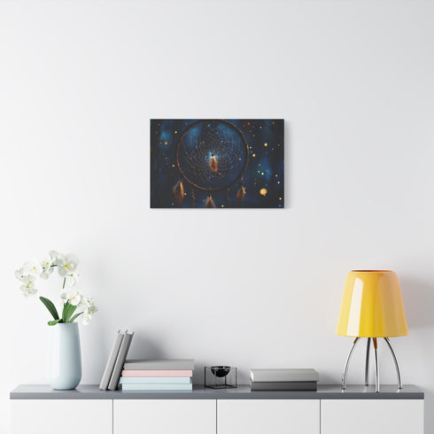 Dreamcatcher with Animated Stardust — Canvas Wall Art — Kiln-Dried Pine Frame & Ready-to-Hang Back View
