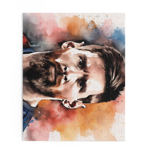 Lionel Messi soccer jigsaw puzzle, 10" x 8" with 120 pieces.