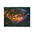 Cyborg Hand Holding Fireflies — Plush Fleece Throw Blanket — 300 GSM Plush Coral Fleece Texture Close-Up