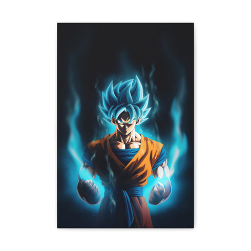 Super Saiyan Blue Goku Canvas Print - Legendary Dragon Ball Warrior