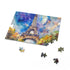 Eiffel Tower Watercolor Jigsaw Puzzle - Parisian iconic landmark puzzle art