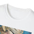 Charcoal crew neck T-shirt with vibrant Elsa portrait and soft cotton touch