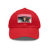 Stylish Ed Sheeran watercolor cap with light brown patch.