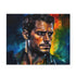 Henry Cavill neon watercolor puzzle with 120 pieces.