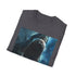 Charcoal cotton T-shirt with bold Jaws shark graphic and crew neck