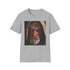 Charcoal cotton T-shirt featuring vibrant Obi-Wan Kenobi painting