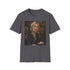 Charcoal cotton T-shirt featuring vibrant J.K. Rowling portrait and regular fit