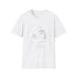 Minimalist Charcoal Face Art T-Shirt in Small Size, Soft Cotton Fabric