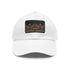 Aztec pattern baseball cap with light brown rectangle patch.