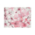 Elegant pink and white cherry blossom patterned 30'' x 40'' blanket.