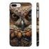 Steampunk owl phone case for iPhone 7 Plus and 8 Plus.