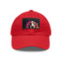 Basset Hound White Baseball Cap with Light Brown Patch Embroidery