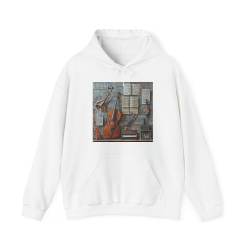 Navy Song of the Earth nature-inspired hoodie for men and women.