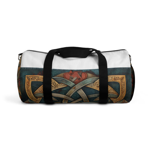 Celtic knot pattern small duffel bag perfect for travelers.