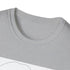 Minimalist charcoal face art t-shirt in size small for men and women.
