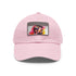Neon Dreams Hugh Jackman watercolor cap, white/light brown rectangle hat.