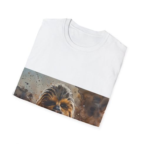 Chewbacca Watercolor Tee in Charcoal Cotton - Fierce & Fun