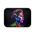 Neon Majesty Bath Mat with Watercolor Queen Elizabeth II Portrait