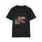 🦖 Prehistoric Radiance: The Neon Reign of T-Rex 🦖 | T-Shirt | Earthy watercolor, Hand-crafted design, Prehistoric artwork, Unique neon colors | Prints with Passion