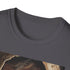 Charcoal crew neck cotton T-shirt featuring Obi-Wan Kenobi painting