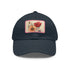 Blooming Blossoms Baseball Cap in White with Light Brown Patch