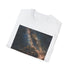 Charcoal Milky Way painting t-shirt with vivid celestial night sky design